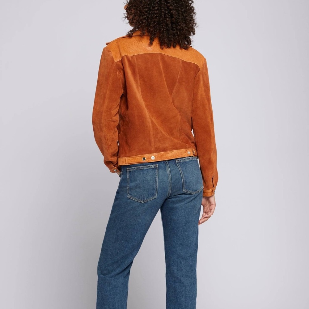 NWT Current Elliott The Crow leather suede jacket in rust
Size Medium $1078 - Picture 3 of 14